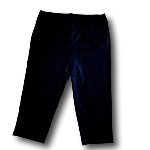 Chico's Travelers Wide Leg Pocket Cropped Black Pants Women's Size 3 (XL) - Picture 3 of 5